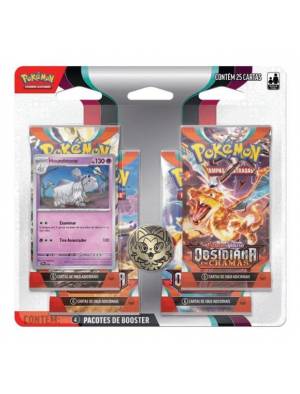 Pokémon EV3 - Blister Quádruplo Obsidiana em Chamas - Eevee