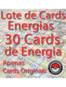 Lote de 30 Cards Pokemon - Energias