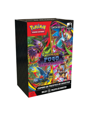 Combo de Booster Pokémon Megaevolução 2 - Fogo Fantasmagórico Combo de Booster Pokémon Megaevolução 2 - Fogo Fantasmagórico