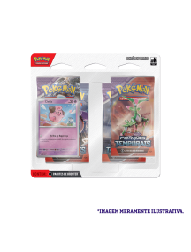 Blister Quadruplo Pokémon Cleffa Escarlate e Violeta 5 Forças Temporais