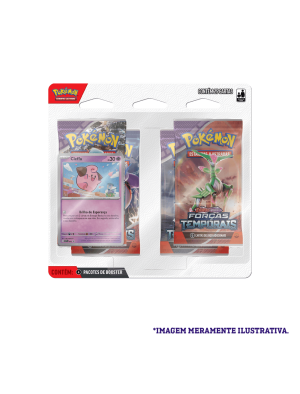Blister Quadruplo Pokémon Cleffa Escarlate e Violeta 5 Forças Temporais