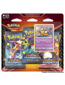 Triple Pack Pokémon Dedenne Destinos Brilhantes Coleção Festa Maluca