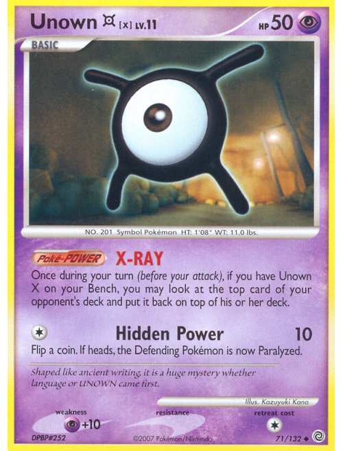 Unown, HeartGold & SoulSilver, TCG Card Database