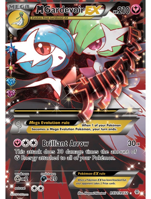 Card M Gardevoir-EX RC31/115 da coleção Generations, pokémon