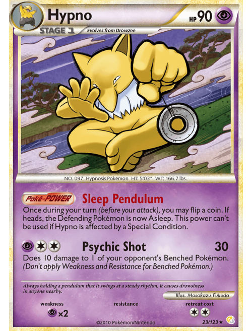 Hypno - Pokémon Psíquico Raro - 36/111 - Pokemon Card Game