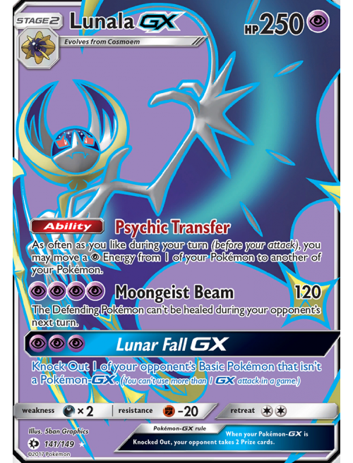 Lunala-GX SUM 141  Pokemon TCG POK Cards