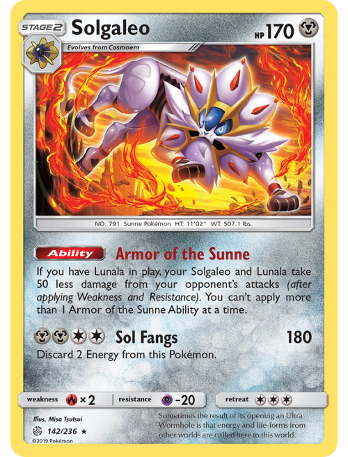 Carta Pokémon Lendário Solgaleo Celebrações