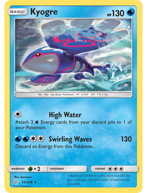 Carta Pokémon Lendário Kyogre Tempestade Celestial