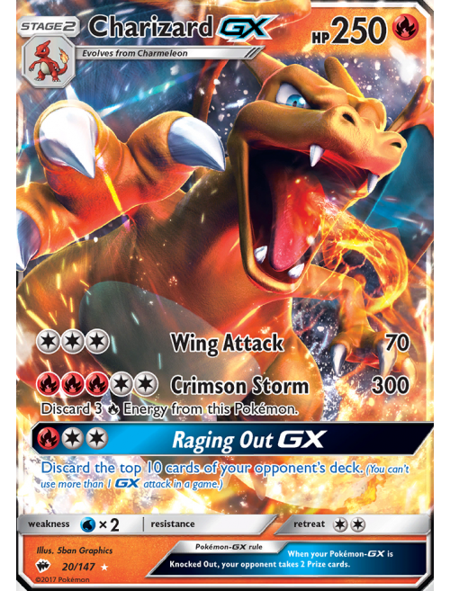 Kit 6 Cartas Pokemon Charizard V Gx Aliados