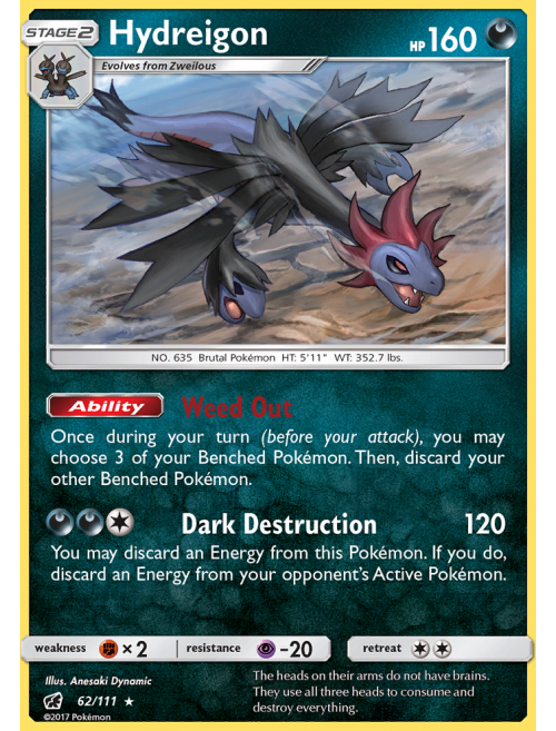 Zweilous (carta tipo dragão) - Pokémon TCG Cards (original em português)