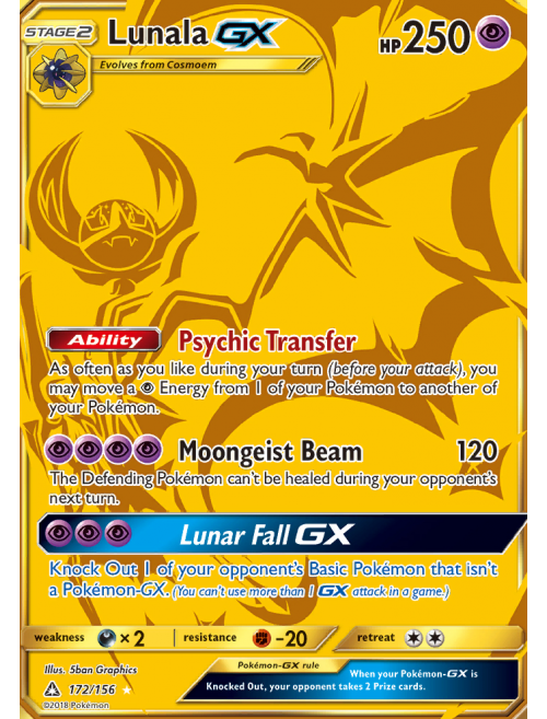 Lunala-GX UPR 172  Pokemon TCG POK Cards