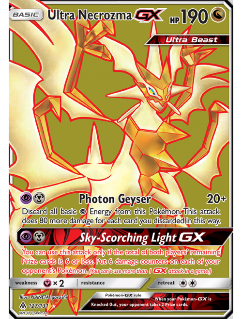 Ultra Necrozma GX - Forbidden Light Pokémon card 127/131