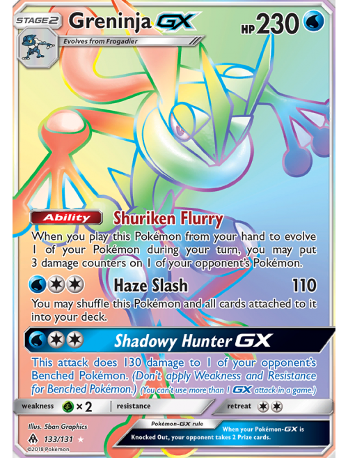 Carta Pokémon Greninja Gx Com Lote De 100 Cartas Originais em