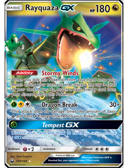 Pokemon Rayquaza Gx Shiny Promo Sol E Lua Destinos Ocultos