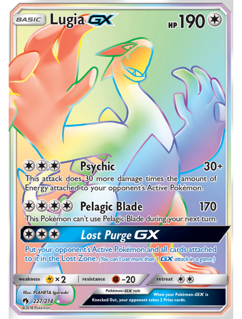 Carta Pokémon Lendário Lugia Luminescente Sol E Lua 82