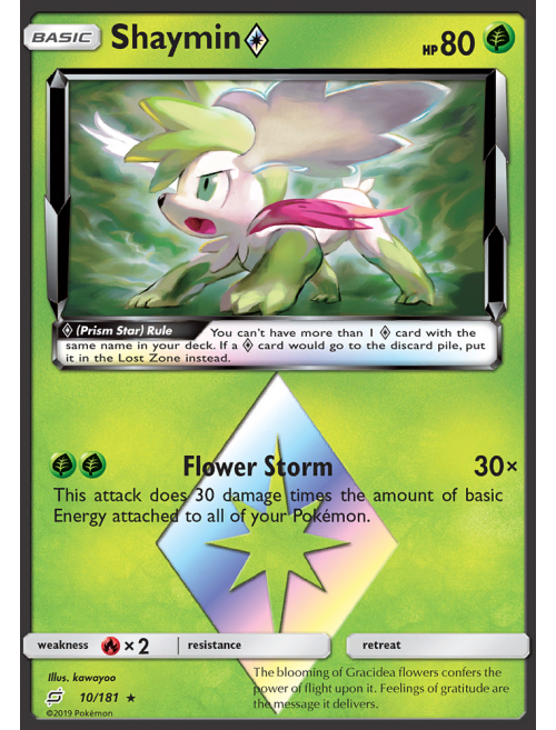 Preços baixos em Jogos de cartas colecionáveis individuais Shaymin Pokémon  TCG ultra raros em inglês