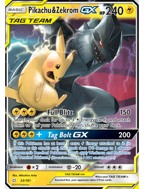 Pokémon TCG: Baralhos Batalha de Liga - Pikachu e Zekrom-GX +