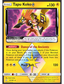 Carta Pokémon Tapu Koko Estrela Prisma