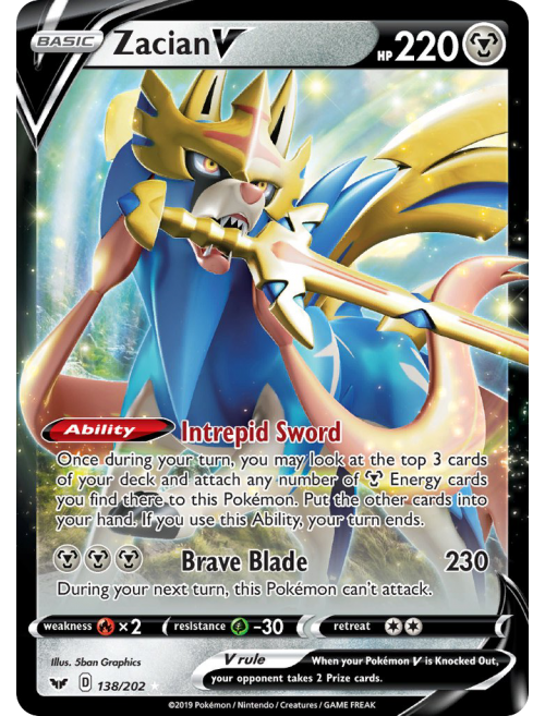 Zacian V Foil Pokémon Carta Em Português 16/25