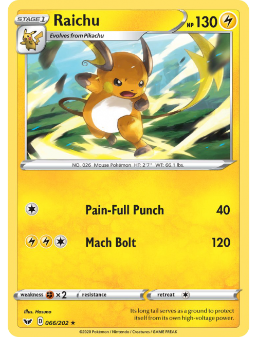 Carta Pokémon Pikachu ou Raichu Diversos Modelos Escolha Pronta