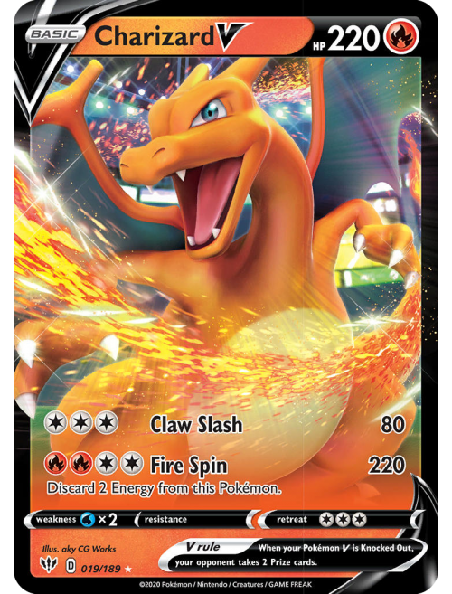 Carta Pokemon Charizard V Português 19/189 Card Original Copag