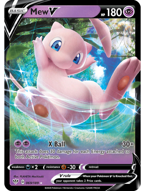 Card Mew V 69/189 da coleção Darkness Ablaze