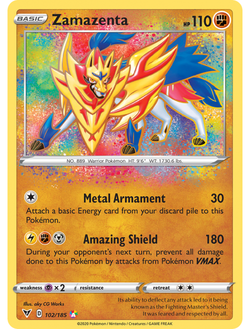 Zamazenta V Foil Pokémon Carta Em Português 18/25 - Deck de Cartas -  Magazine Luiza