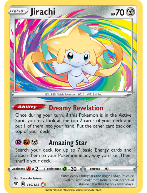 Pokémon TCG: Jirachi (119/185) - SWSH4 Voltagem Vívida - Pokémon