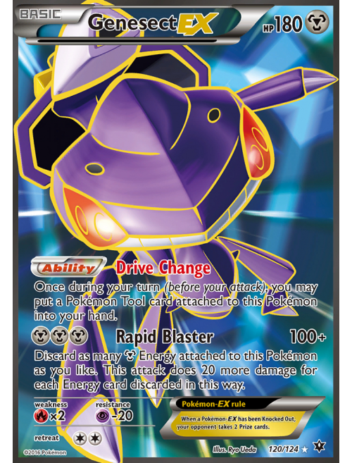 Card Genesect-EX 120/124 da coleção Fates Collide