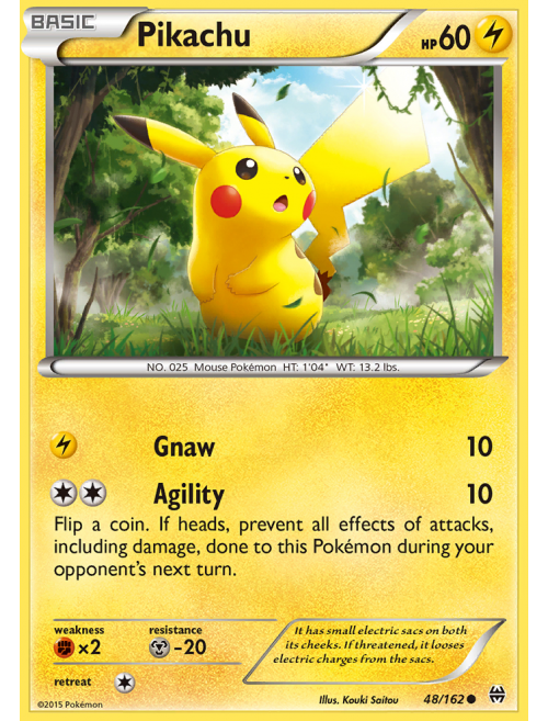 Pikachu, pokemon elétrico. Valor R$1,00 (1 unidade)