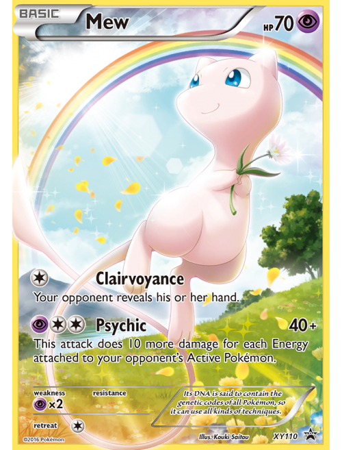 Card Mew XY110/183 da coleção XY Black Star Promos