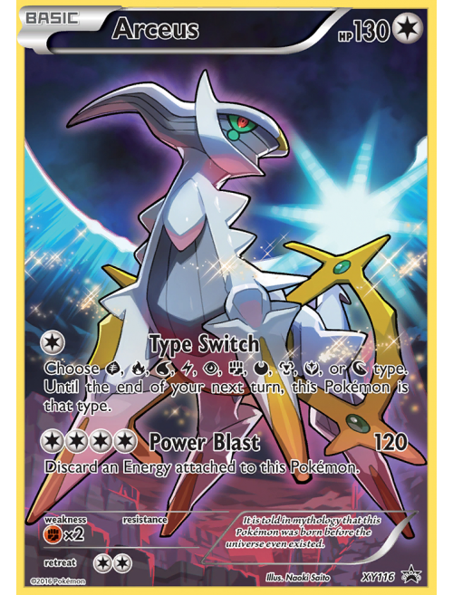 Carta Pokémon em Metal Arceus, Promoçoes